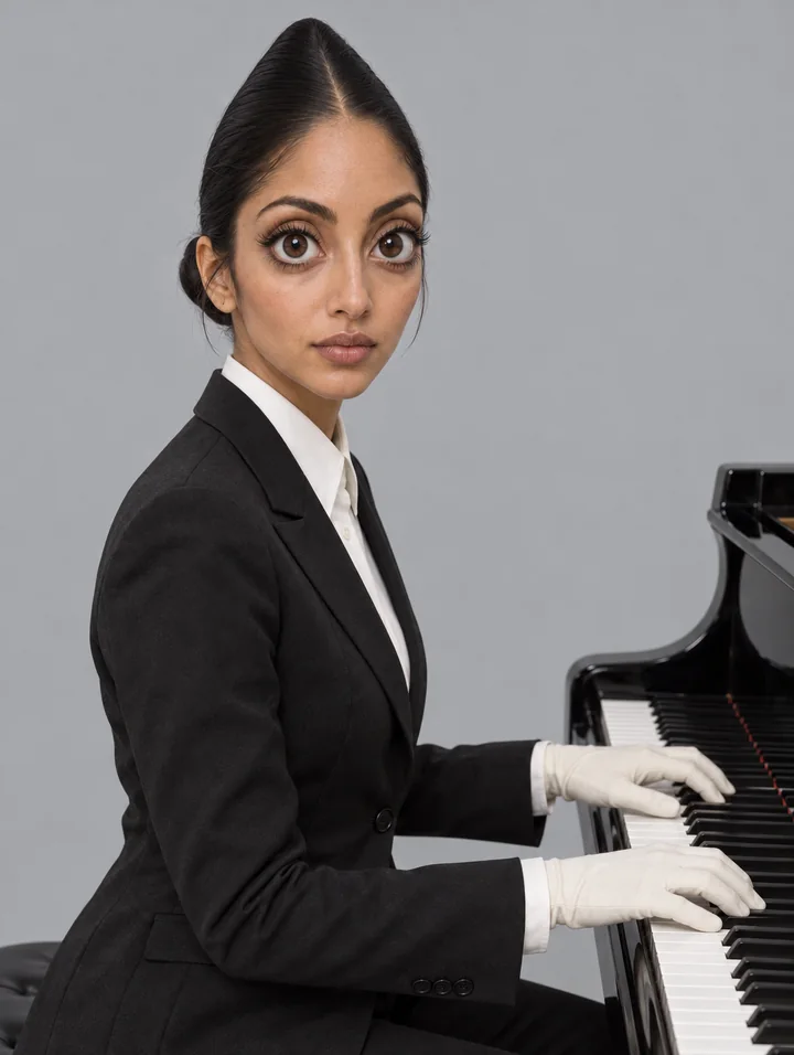 Cone-head pianist