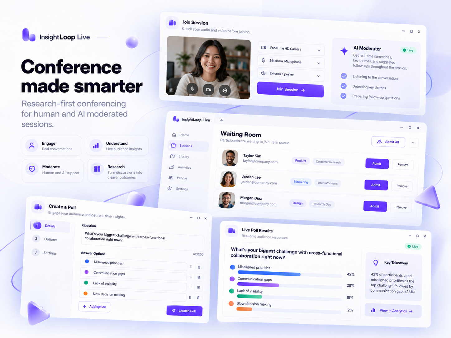 Original desktop research-conference interface concept