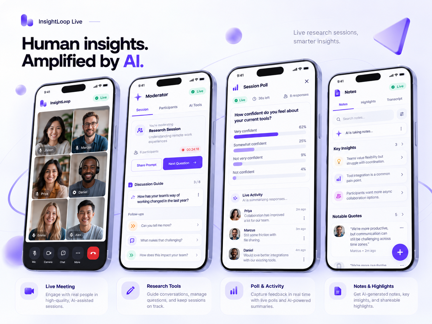 Original mobile research-conference interface concepts
