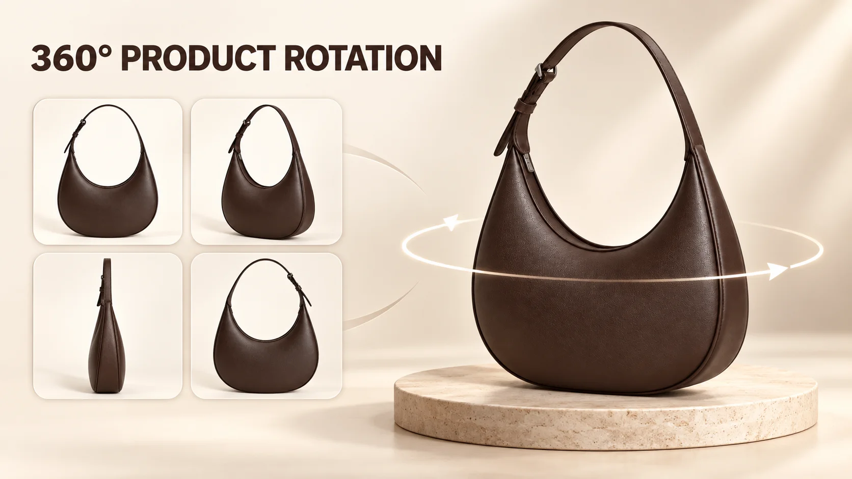 Elegant Leather Handbag Product Showcase