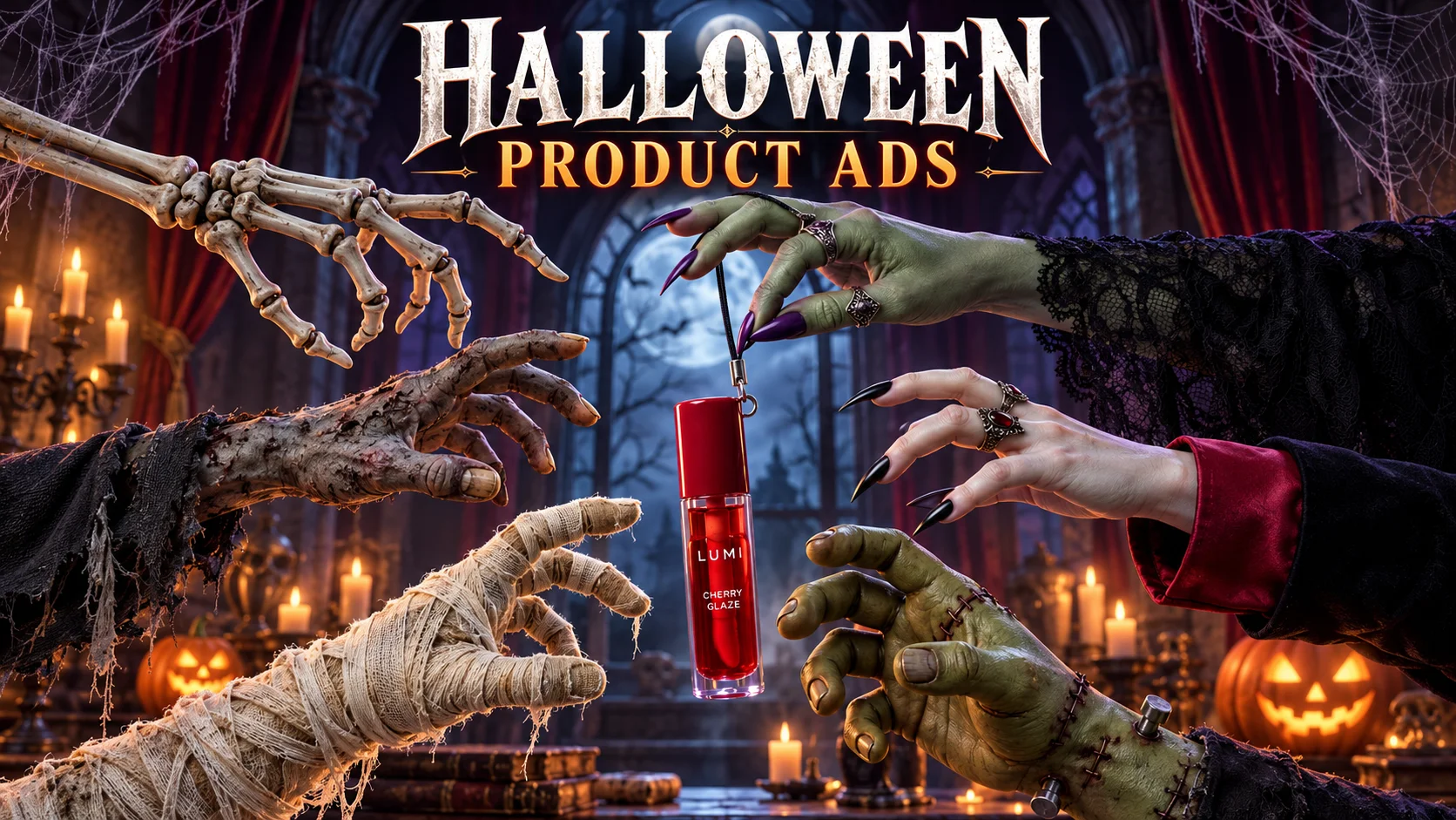 Spooky Halloween Beauty Product Campaign