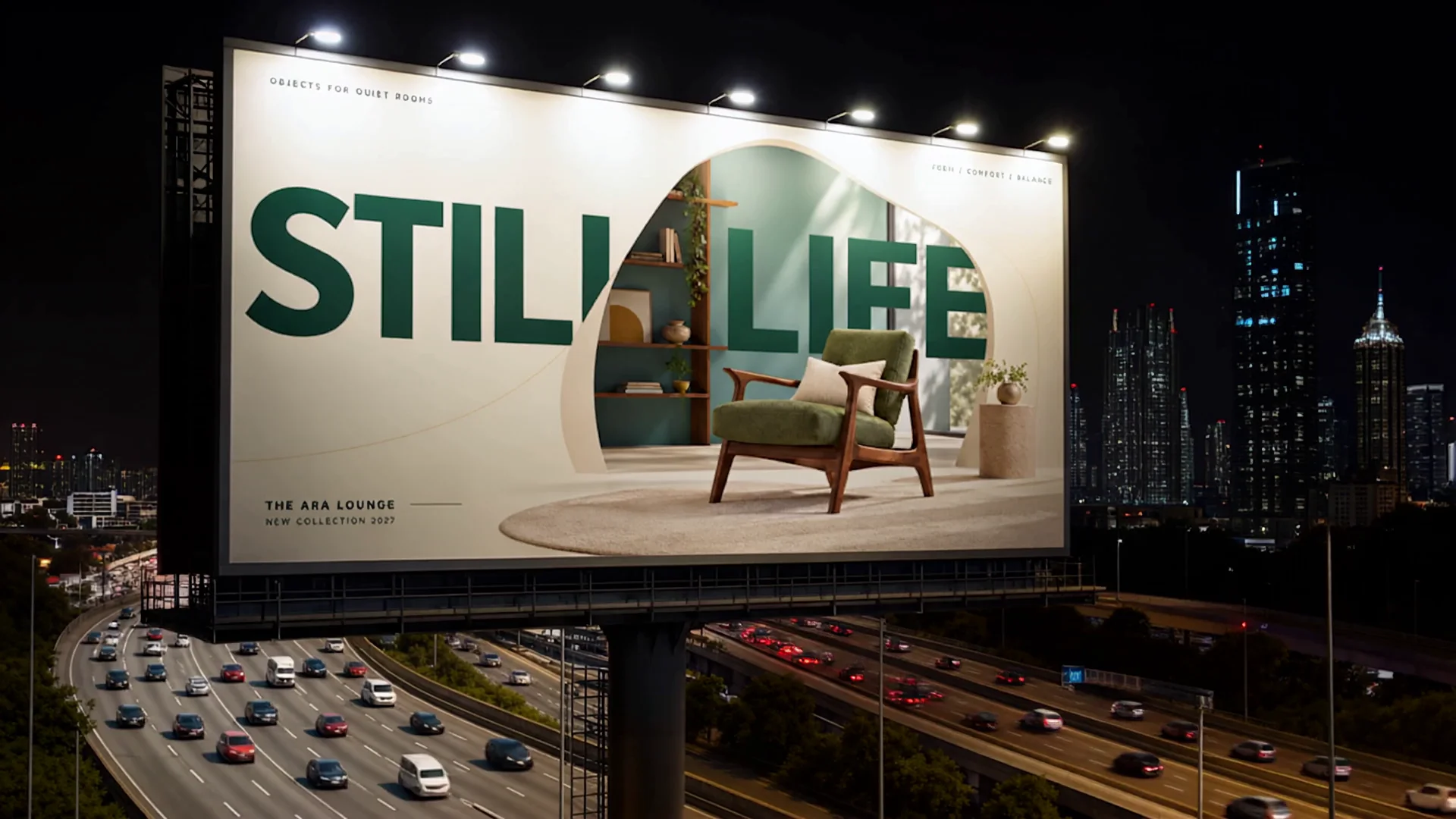 Create Dynamic Furniture Billboard Ads with Relighting