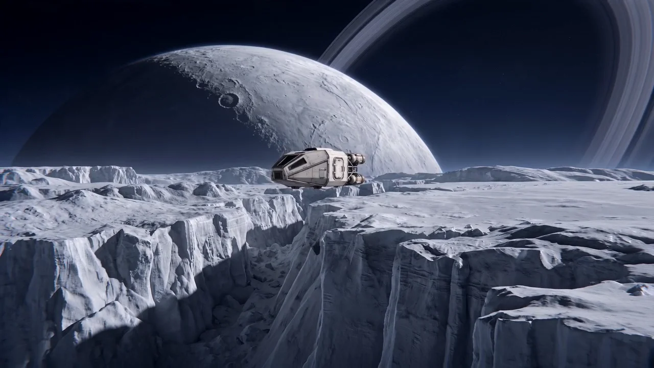 Cinematic Space Journey Video
