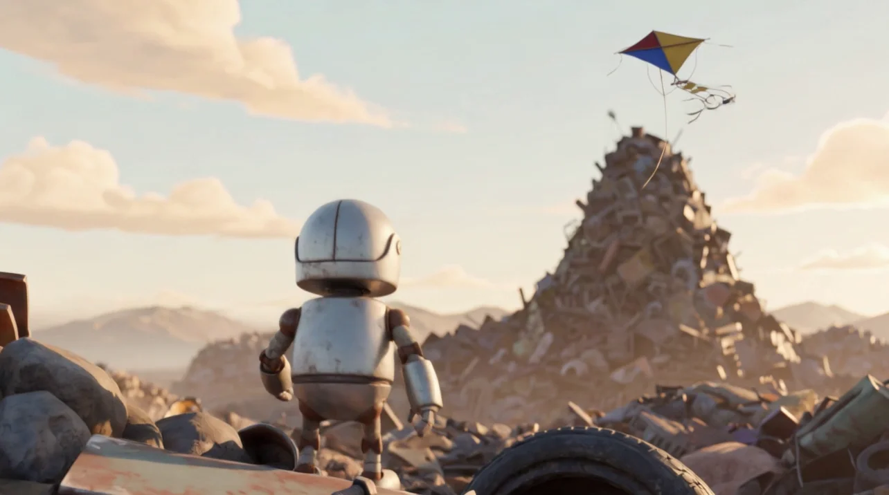 Create a 3D Animated Short About a Robot and Kite